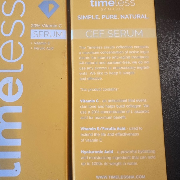 Timeless, 20% Vitamin C Serum - Yellow 1.fl oz new sealed - Picture 3 of 4